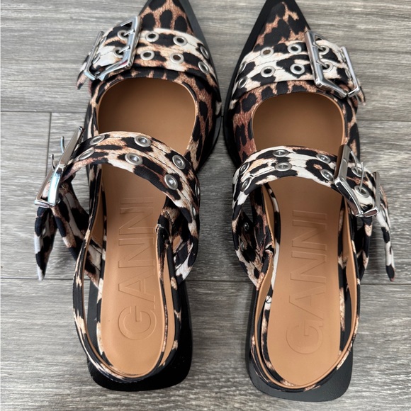 GANNI Leopard Print Buckle Sandals 40 - Picture 6 of 11